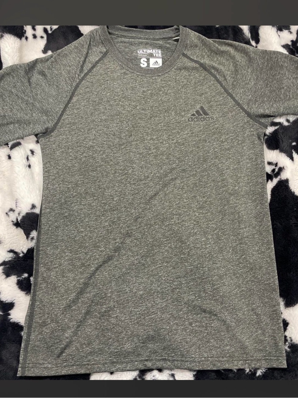 adidas Men's Heather Gray Short-Sleeve Performance Tee